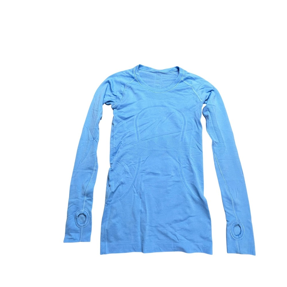 Lululemon Swiftly Tech Long Sleeve 2.0 Blue Crewneck Training Shirt Size 4